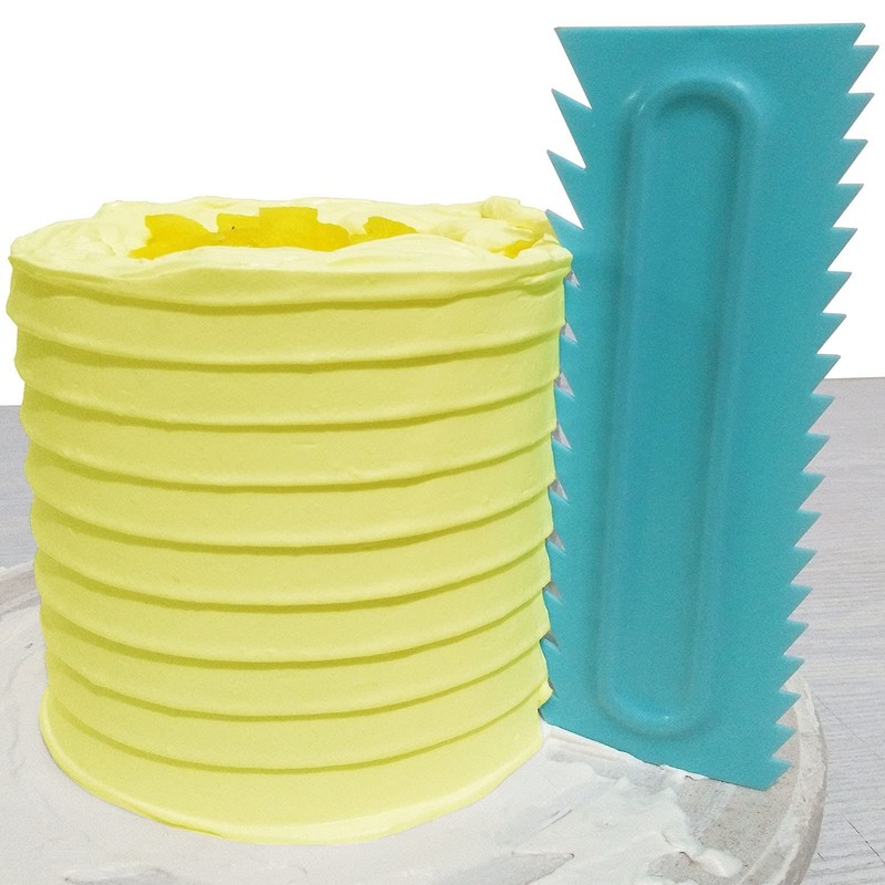 Cake Scraper set of 8 Pack Cake Edge Tools Decorating Icing Smoother Comb,Pla... gallery