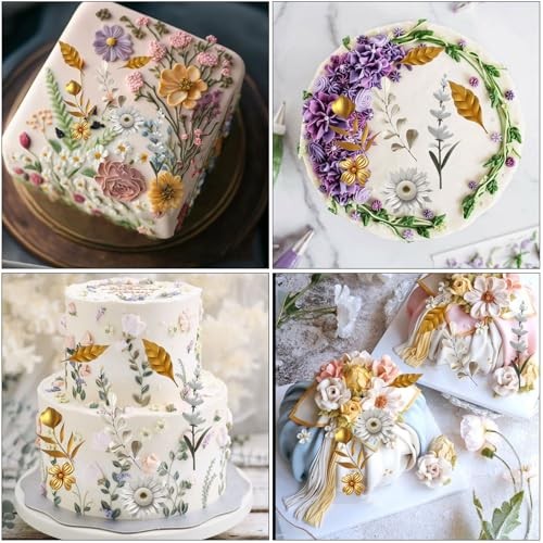1 Pcs Flower Fondant Mold for Cake Decoration, Leaf 1 Pcs Leaf Silicone Mold gallery