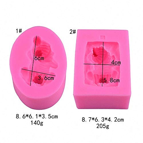 2Pcs 3D Sleeping Baby Silicone Chocolate Candy Fondant Mold Handmade Soap gallery