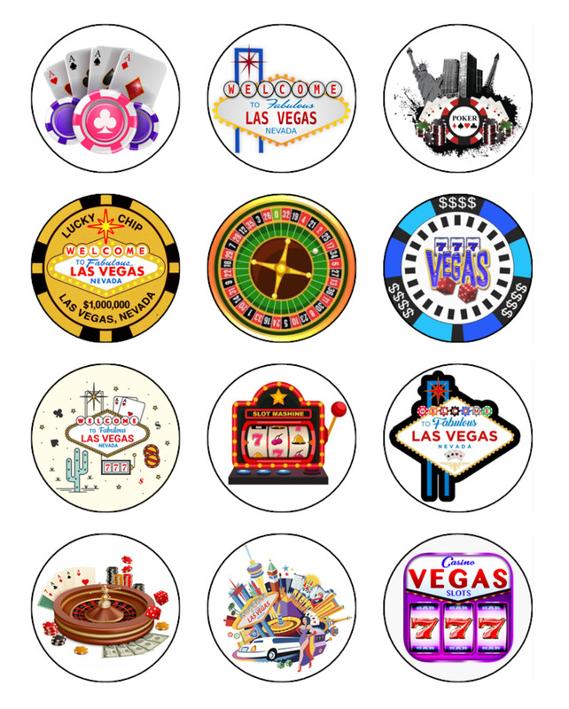Poker Machine Edible Cake Toppers Icing Las Vegas Slots Decorations (4 Sizes) gallery
