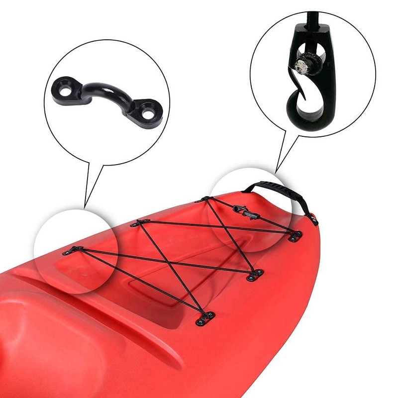 Kayak Deck Rigging Kit 8 Feet Bungee Cord with Bungee Cord Ends Hooks and Tie Do gallery