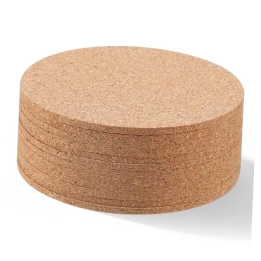 12 Pieces Double Layers 4 Inch Cork Planter Coaster, Absorbent Cork Plant
