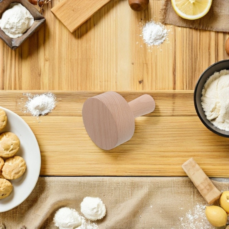 Wooden Tart Tamper: Pie Pastry Dough Tamper - Wooden Pastry Dough Shaper For gallery