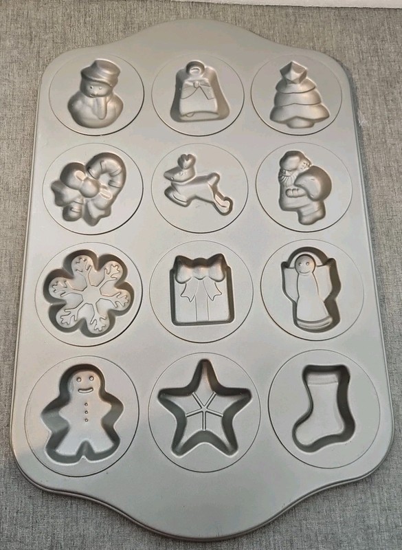 Non Stick Metal Christmas Candy MOLD. 12 Different Figures