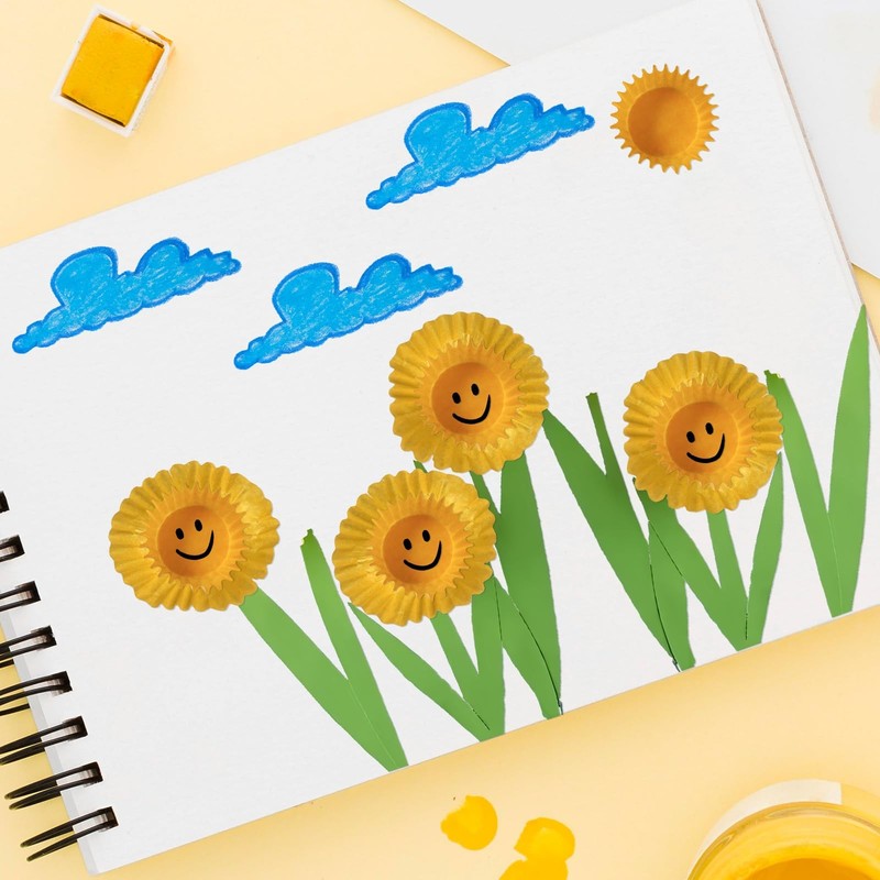 1000 PCS Mini Cupcake Liners Small Muffin Paper Candy Cups Wrappers Yellow gallery