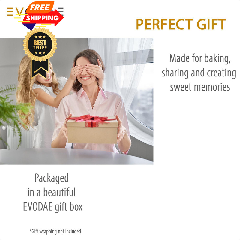 EVODAE Jumbo Muffin Pan, 2 Pack – Extra-Large Wide & Deep Cups, 6-cup, Black gallery