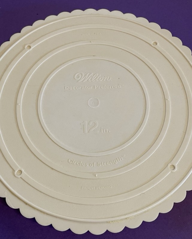 Wilton Decorator Preferred 12" Scalloped-Edge Separator Wedding Cake Plate gallery