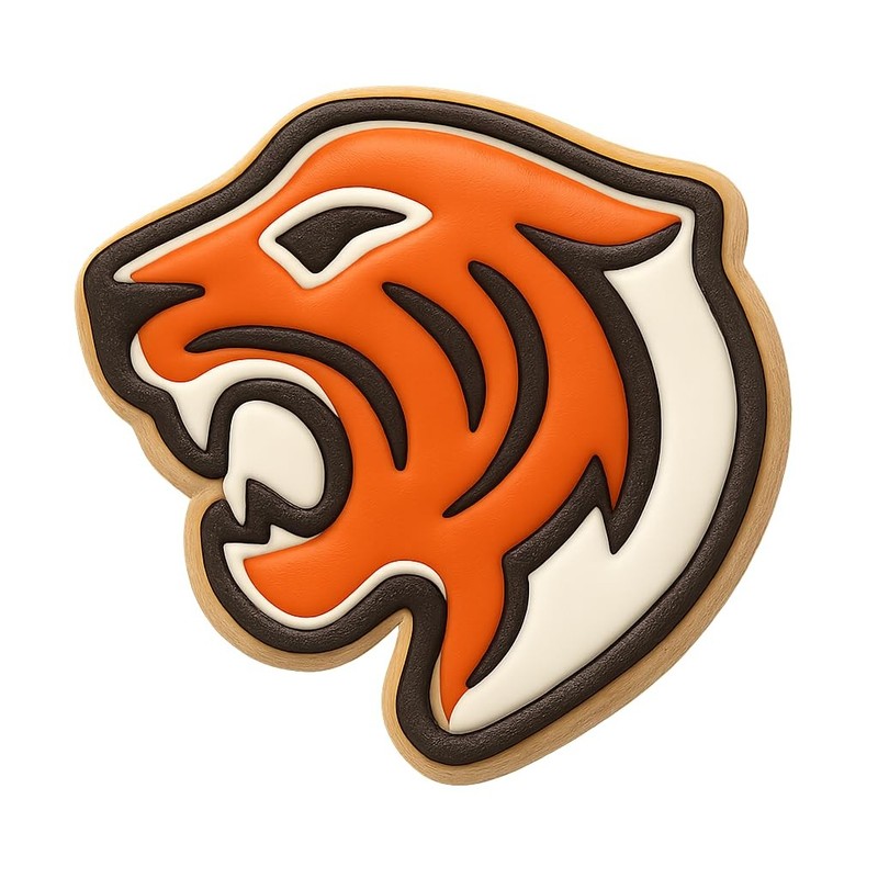 Roaring Tiger Head Cookie Cutter & Stamp - 4x3.2 Fun Kitchen Baking gallery