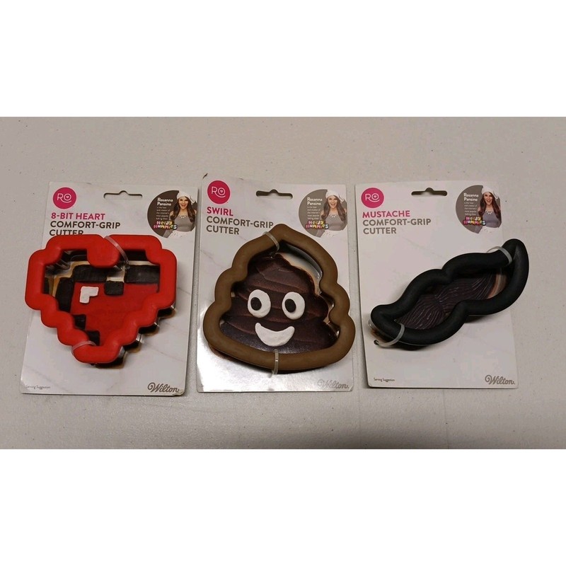 Rosanna Pansino 8-Bit Heart Comfort Grip Cookie Cutter. And Others – Wilton