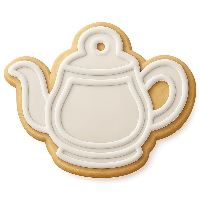 Classic Teapot Cookie Cutter & Stamp, Fondant & Clay - 4x3.2 gallery