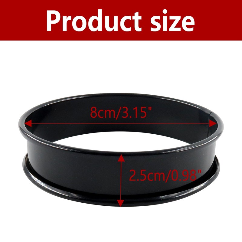LVYKING 8Pcs Crumpet Rings English Muffin Rings, 3.15 Inch Stainless Steel No... gallery