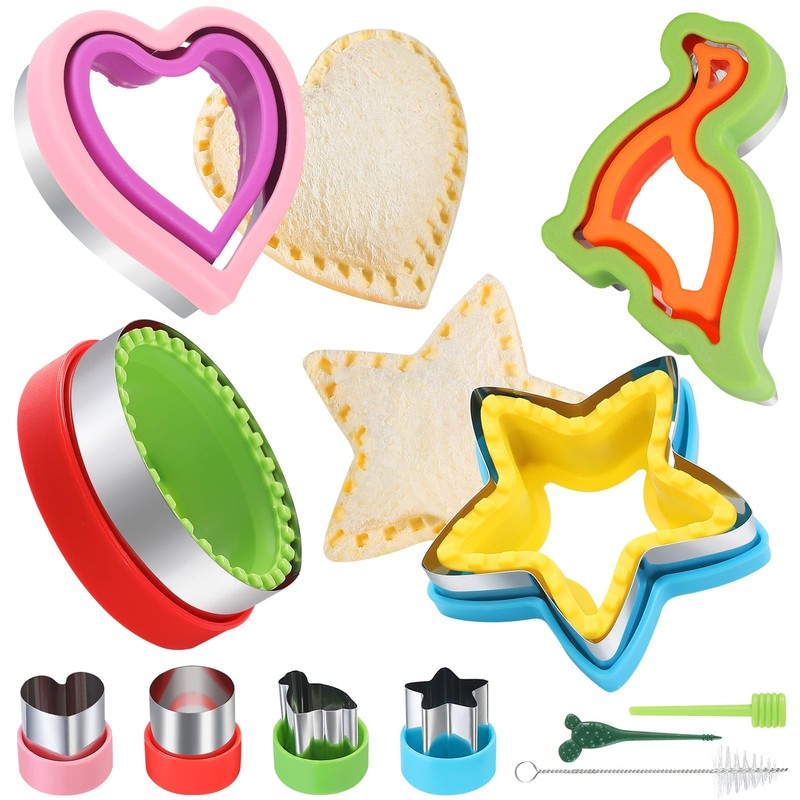 4 Pack Sandwich Cutters Cookie Cutters Sandwich Maker Bread Maker Lunchbox 4 …