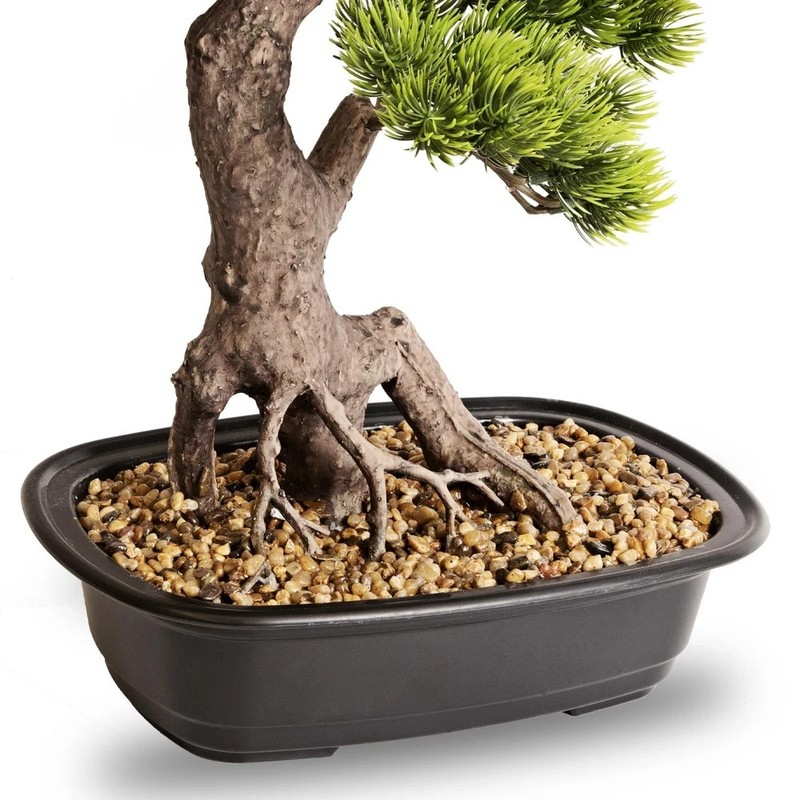 Artificial Bonsai Plant, Large Faux Juniper Plants 20 inch, Faux Potted Pine ... gallery