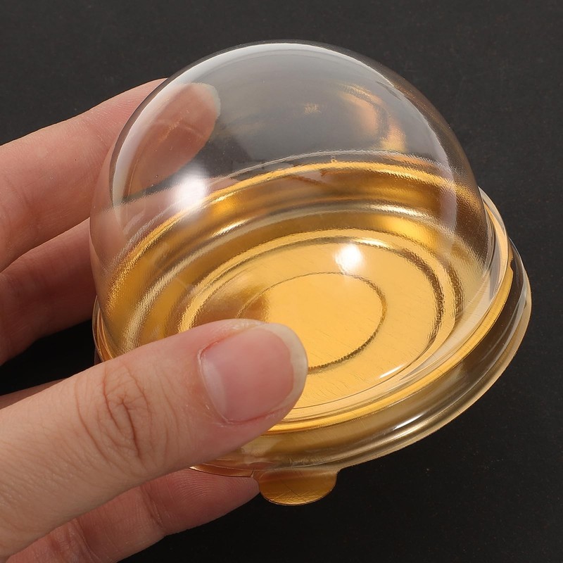 50 PCS Mini Cake Boxes With Dome Lid Clear Individual Plastic Containers gallery