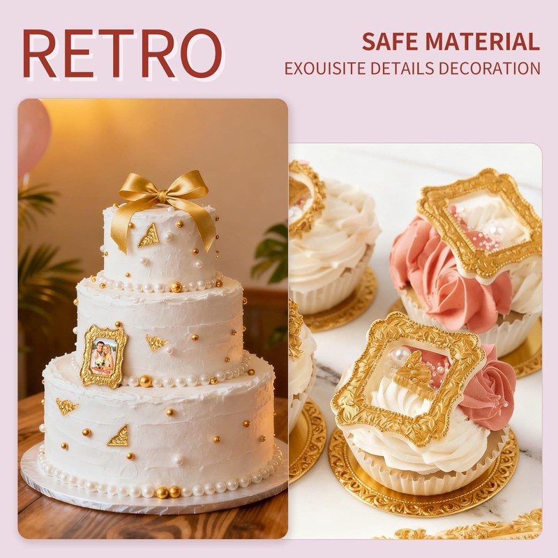 4Pcs Silicone Frame Chocolate Molds, Fondant Mold, Resin gallery