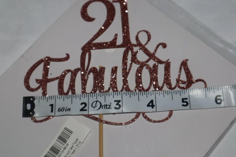 21 & Fabulous Cake Topper Rose Gold New gallery
