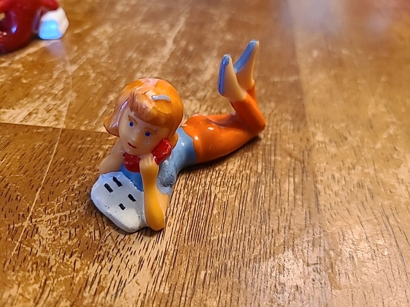 Vintage Wilton Cake Topper Lot Cute Couple Teen Boy & Girl on Phone Plastic gallery