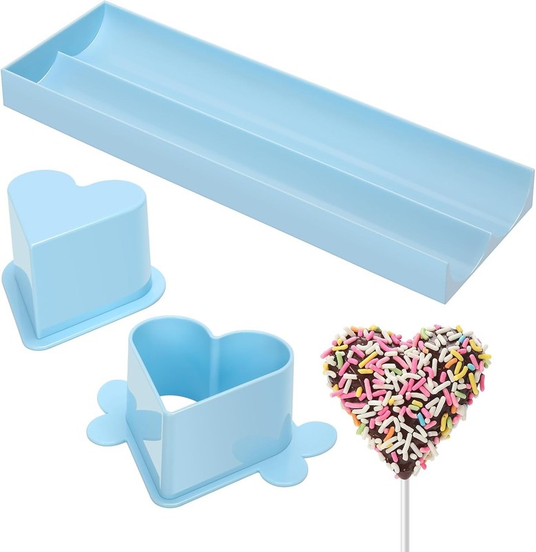 Heart Cake Pop Mold Set W/ 9 Inch Tray & Sticks ABS Cake Pop Maker Baking Molds gallery