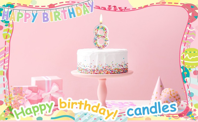 Mermaid Sequins Shell Birthday Candle, Happy 1st Birthday Candle for Girls Cake, gallery