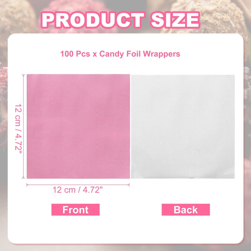 100 pcs dessert cards, 12x12 cm chocolate cards, pink gallery