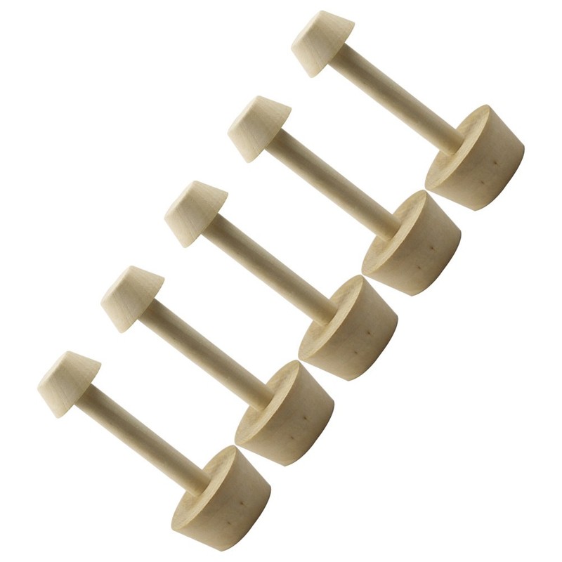 5Pcs Reusable Wooden Tart Tamper Dual Sided Pastry Press Kitchen Tool gallery