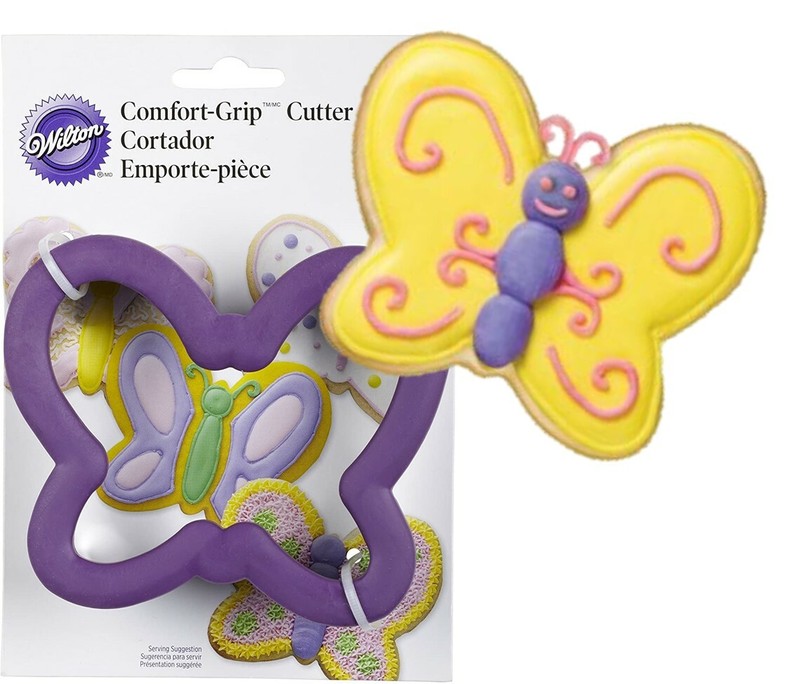 New Wilton Comfort Grip Large Butterfly Cookie Cutter Purple Spring Tea Sandwich
