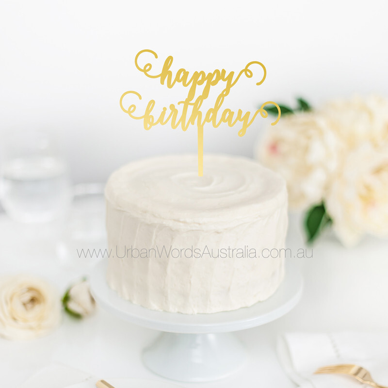 Script happy birthday – Cake Topper