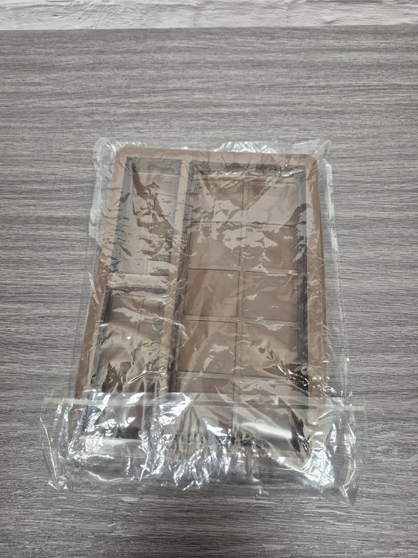 Chocolate Bar Mold 2-Pack Deep Silicone Non-Stick 10 Cavity 2 Sizes Brown Color