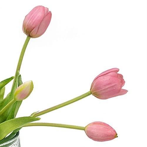 15Pcs Artificial Tulips Flowers, Soft A Style-15pcs Light Purple(no Vase) gallery