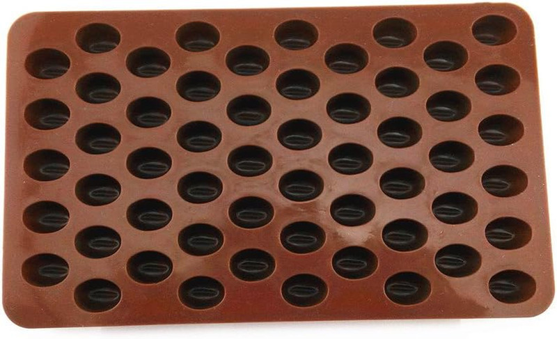 55 Cavity Coffee Beans Silicone Mold for Baking Chocolate Candy Gummy Ice Cube M gallery
