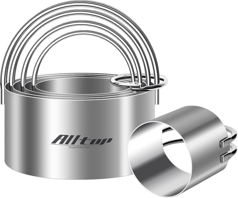 5 Pieces Circle Biscuit Cutter,Professional Stainless Steel Round Cookie Cutt... gallery