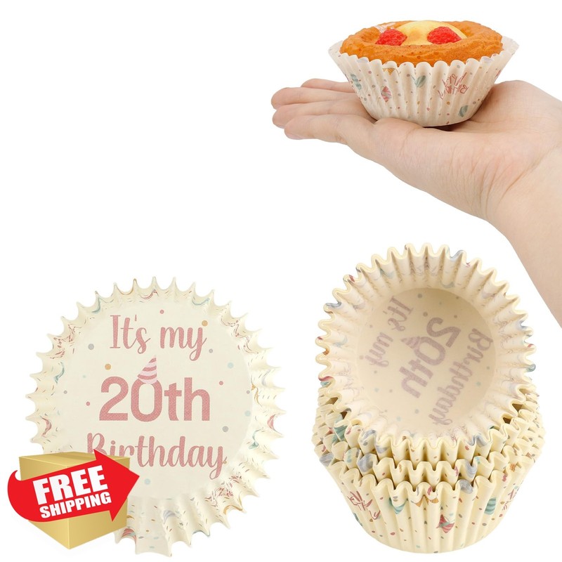 Kiopdse Cupcake Liners 20 Beige Standard