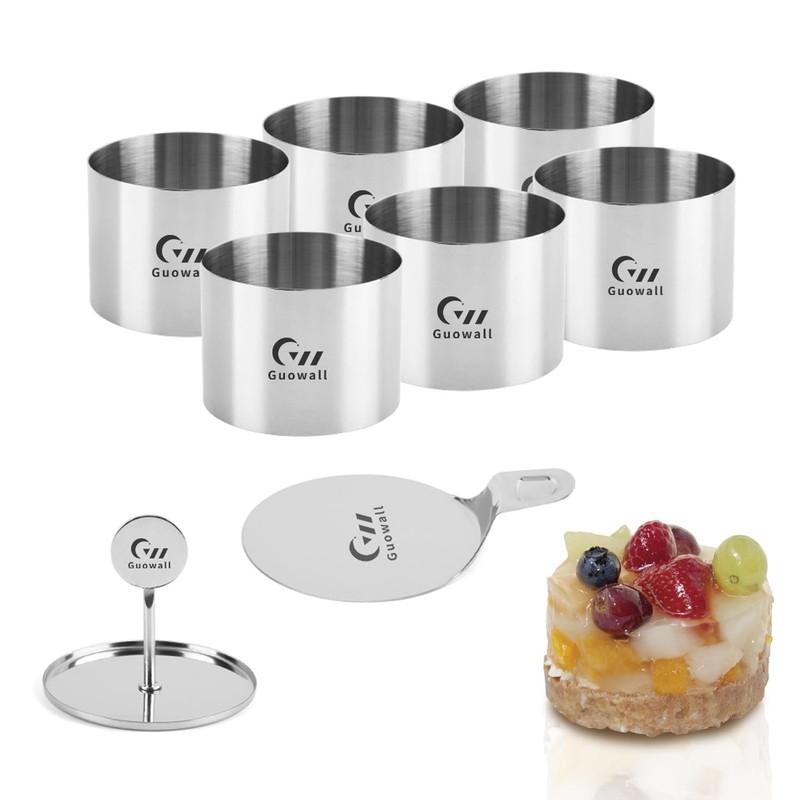 6pcs Seamless Cake Food Mold Cheesecake Stainless Steel Cooking Mousse Rings …