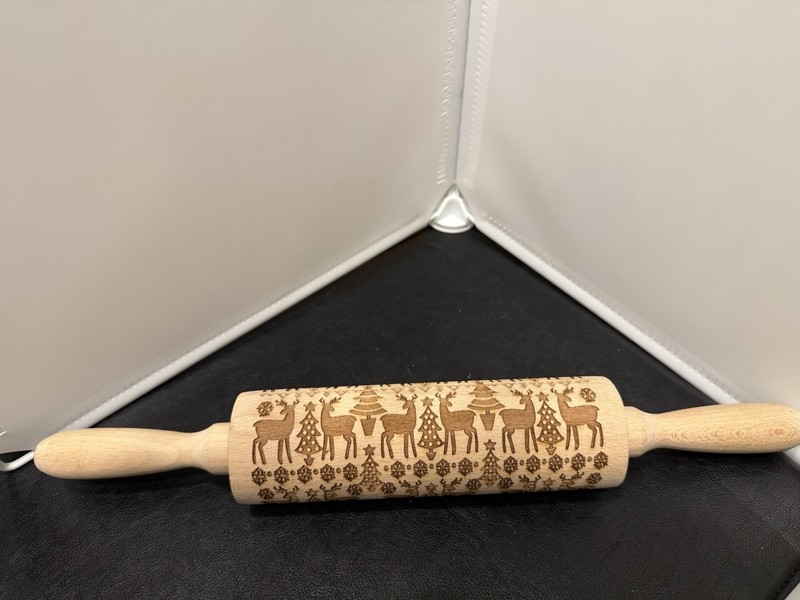 Winter Wonderland Embossed Wooden Rolling Pin ￼ gallery