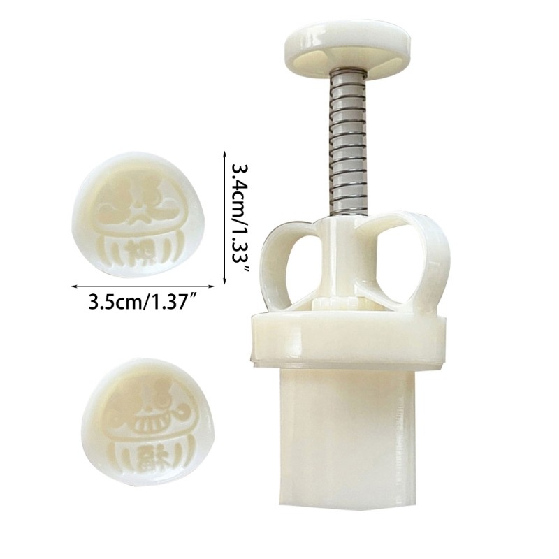 6xMooncake Maker Cookie Dessert Cutter Oak Fruit Mooncake Mold-Impression gallery