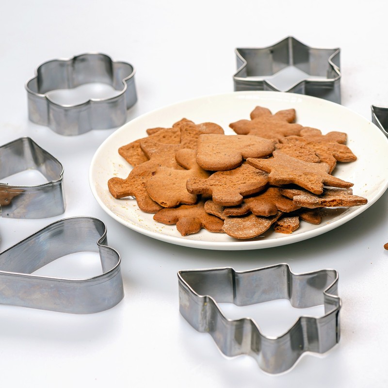 1 Set Flower Cookie Cutter, Octangle Fondant Baking Tool Silver gallery