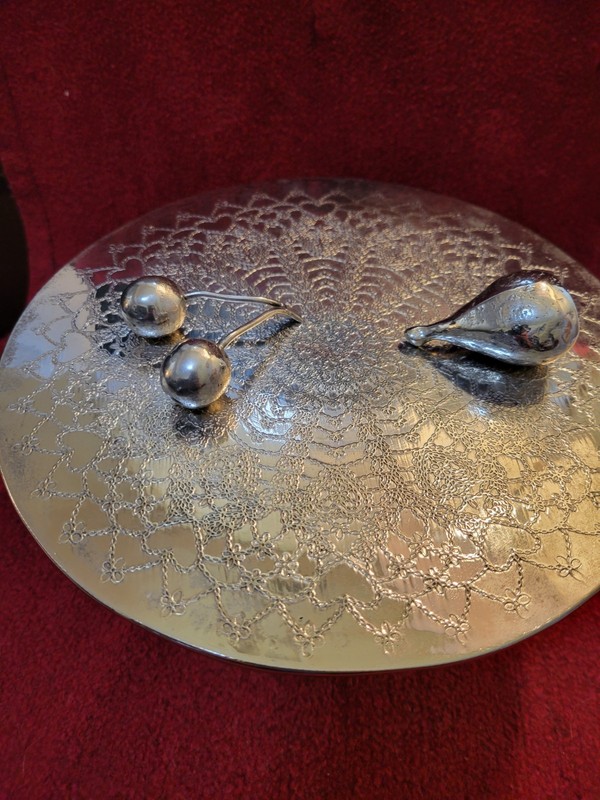 RARE And Stunning Michael Aram Pedestal Pastry Plate 1989 gallery