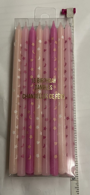 New 16 Pink Birthday Candles Hearts Moon Stars Flowers Meri Meri gallery