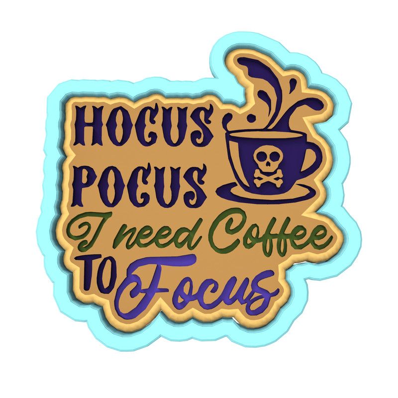 Hocus Pocus Coffee to Focus Cutter & Stamp | Halloween Witches Witch Sanderson gallery