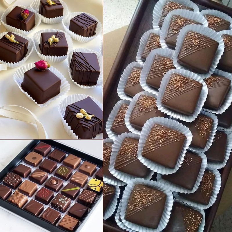 2 Pack Caramel Candy Molds, 40 Cavities Square Cube Silicone Molds for gallery