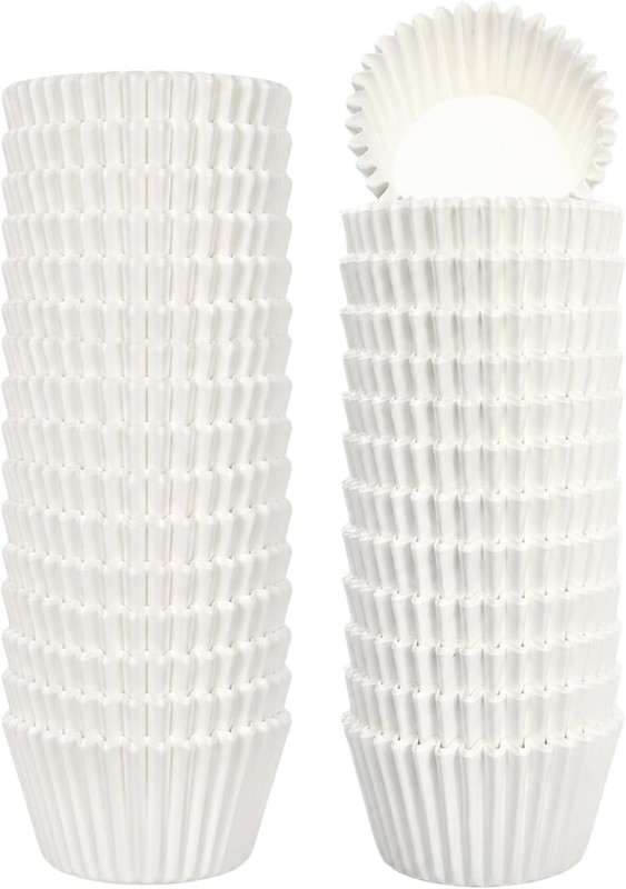 500-Count White Mini Cupcake Liners, Greaseproof Parchment Muffin