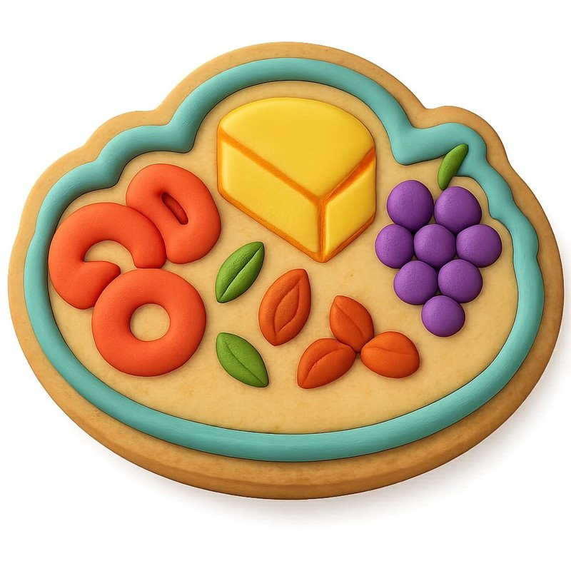 Charcuterie with Dried Fruits Cookie Cutter & Stamp, Fondant & Clay - 4x3.1 gallery