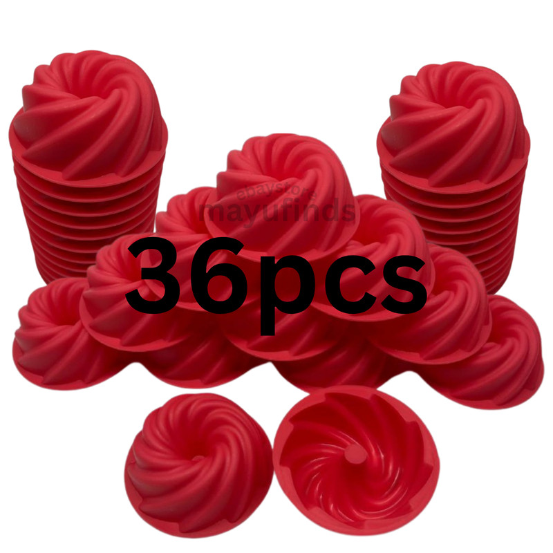 Steamed Press Mold Desserts Jelly Pudding Swirl Ring 36 60 72 96 pieces 5.5 cm gallery