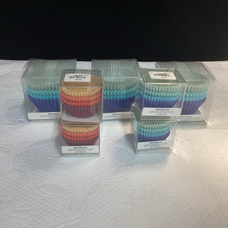 Lot Of 8 Williams Sonoma Floral Baking Cups Liners & Picks/Toppers Ttl 304 PCs. gallery