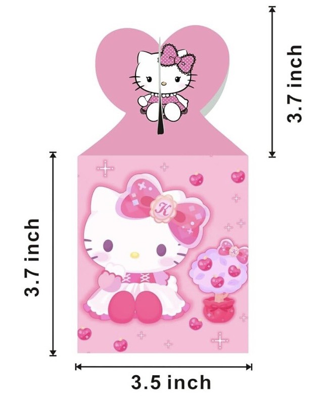 12 Pcs Set, hello kitty goody/Candy Boxes Kids Birthday Party Supplies gallery