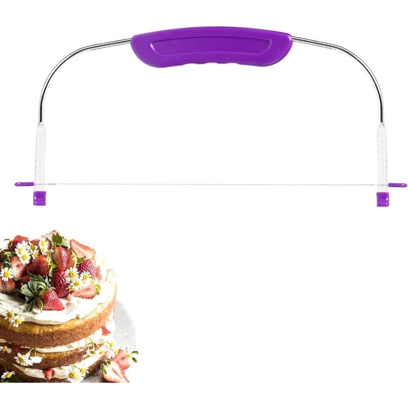 Adjustable Cake Leveler Slicer Stainless Steel Wire Cutter with Anti Slip Handle gallery