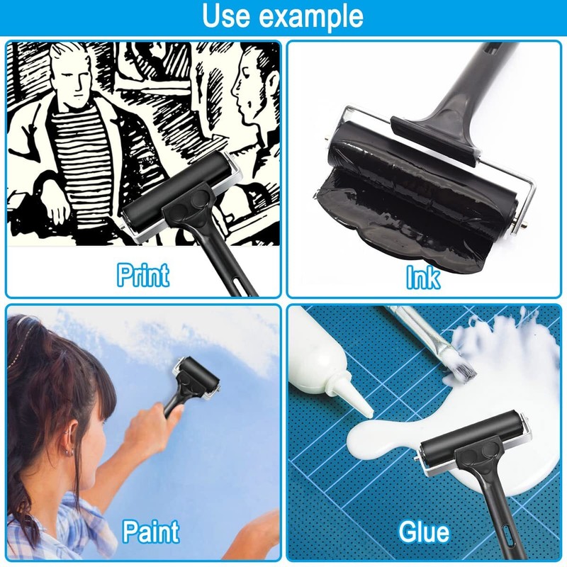 Rubber Roller Brayer Ideal for Anti Skid Tape Construction Tools Print Ink an... gallery