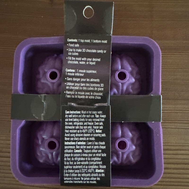 3D Silicone Molds For Chocolate/Ice Cubes Halloween Spooky Brain Shape gallery