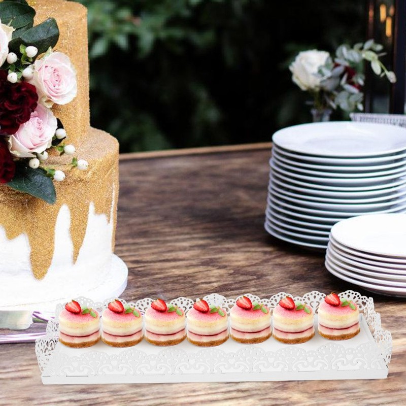 White Cake Pedestal Elegant Stand Small Plate Vintage for Wedding gallery