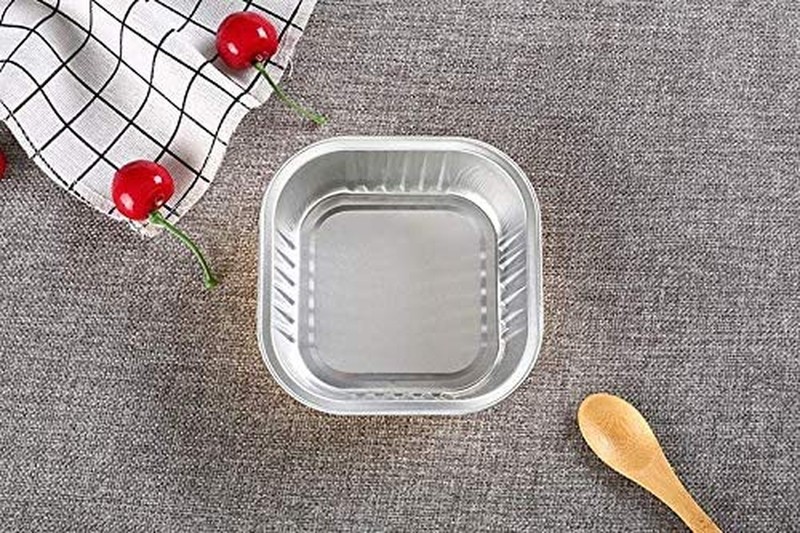 KEISEN square 4 2/5" Disposable Aluminum Foil Cups 300ml for Muffin Cupcake B... gallery